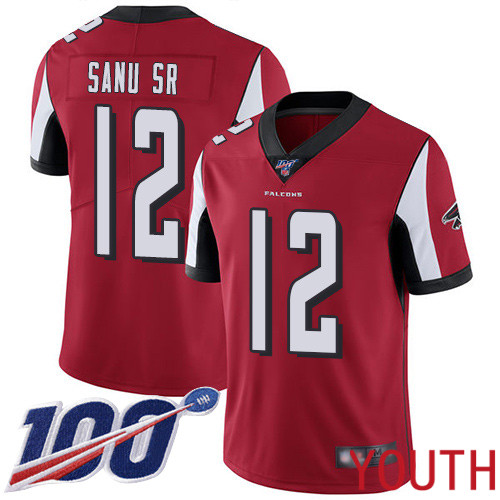 Atlanta Falcons Limited Red Youth Mohamed Sanu Home Jersey NFL Football 12 100th Season Vapor Untouchable